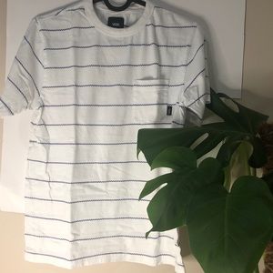 Vans White Checkered Stripe T-Shirt